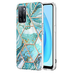 Funda Silicona Gel Goma Patron de Moda Carcasa Y01B para Oppo A55 5G Menta Verde