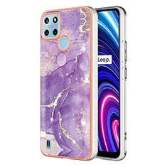 Funda Silicona Gel Goma Patron de Moda Carcasa Y01B para Realme C25Y India Morado