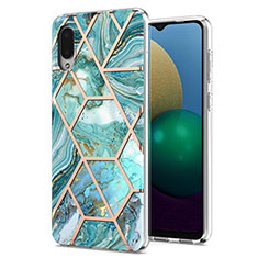 Funda Silicona Gel Goma Patron de Moda Carcasa Y01B para Samsung Galaxy A02 Verde