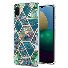 Funda Silicona Gel Goma Patron de Moda Carcasa Y01B para Samsung Galaxy A02 Verde Noche