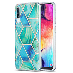 Funda Silicona Gel Goma Patron de Moda Carcasa Y01B para Samsung Galaxy A50 Verde