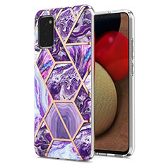 Funda Silicona Gel Goma Patron de Moda Carcasa Y01B para Samsung Galaxy F02S SM-E025F Morado