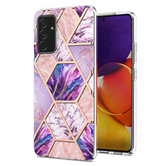 Funda Silicona Gel Goma Patron de Moda Carcasa Y01B para Samsung Galaxy M34 5G Purpura Claro