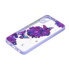 Funda Silicona Gel Goma Patron de Moda Carcasa Y01X para Samsung Galaxy A03 Core Morado