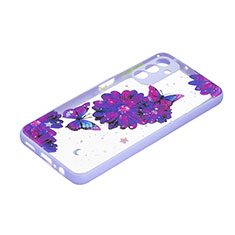 Funda Silicona Gel Goma Patron de Moda Carcasa Y01X para Samsung Galaxy A04s Morado