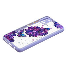 Funda Silicona Gel Goma Patron de Moda Carcasa Y01X para Samsung Galaxy A21s Morado