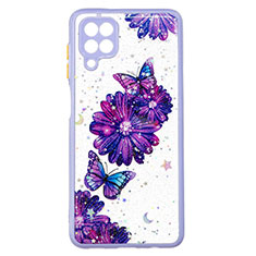 Funda Silicona Gel Goma Patron de Moda Carcasa Y01X para Samsung Galaxy A22 4G Morado