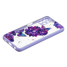 Funda Silicona Gel Goma Patron de Moda Carcasa Y01X para Samsung Galaxy A32 4G Morado