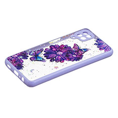 Funda Silicona Gel Goma Patron de Moda Carcasa Y01X para Samsung Galaxy M12 Morado