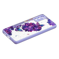 Funda Silicona Gel Goma Patron de Moda Carcasa Y01X para Samsung Galaxy S20 FE 4G Morado