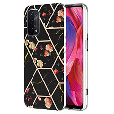 Funda Silicona Gel Goma Patron de Moda Carcasa Y02B para Oppo A93 5G Negro