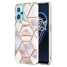 Funda Silicona Gel Goma Patron de Moda Carcasa Y02B para Realme 9 4G Gris