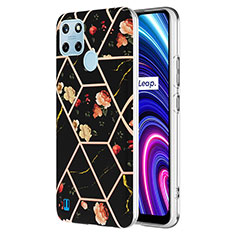 Funda Silicona Gel Goma Patron de Moda Carcasa Y02B para Realme C21Y Negro