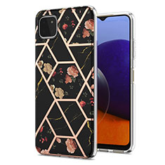 Funda Silicona Gel Goma Patron de Moda Carcasa Y02B para Samsung Galaxy A22s 5G Negro