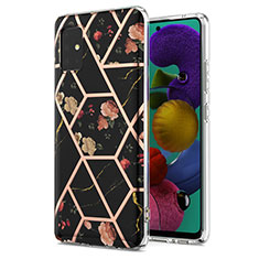 Funda Silicona Gel Goma Patron de Moda Carcasa Y02B para Samsung Galaxy A51 4G Negro