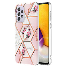 Funda Silicona Gel Goma Patron de Moda Carcasa Y02B para Samsung Galaxy A73 5G Rosa