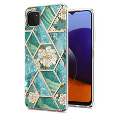 Funda Silicona Gel Goma Patron de Moda Carcasa Y02B para Samsung Galaxy F42 5G Verde