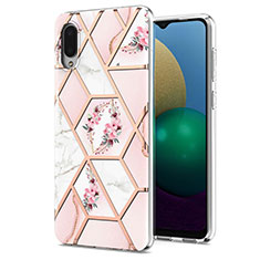 Funda Silicona Gel Goma Patron de Moda Carcasa Y02B para Samsung Galaxy M02 Rosa