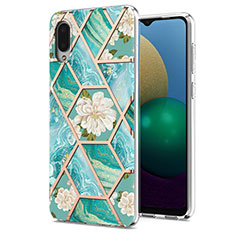 Funda Silicona Gel Goma Patron de Moda Carcasa Y02B para Samsung Galaxy M02 Verde