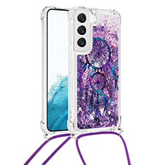 Funda Silicona Gel Goma Patron de Moda Carcasa Y02B para Samsung Galaxy S23 Plus 5G Morado