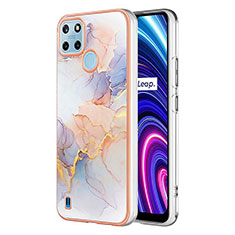 Funda Silicona Gel Goma Patron de Moda Carcasa Y03B para Realme C21Y Purpura Claro