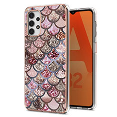 Funda Silicona Gel Goma Patron de Moda Carcasa Y03B para Samsung Galaxy A32 4G Marron