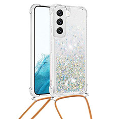 Funda Silicona Gel Goma Patron de Moda Carcasa Y03B para Samsung Galaxy S23 5G Plata