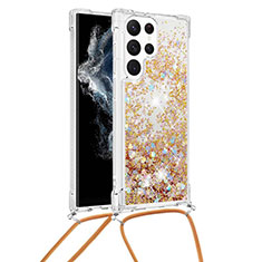 Funda Silicona Gel Goma Patron de Moda Carcasa Y03B para Samsung Galaxy S23 Ultra 5G Oro