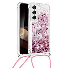 Funda Silicona Gel Goma Patron de Moda Carcasa Y03B para Samsung Galaxy S25 Plus 5G Oro Rosa