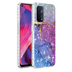 Funda Silicona Gel Goma Patron de Moda Carcasa Y04B para Oppo A54 5G Morado