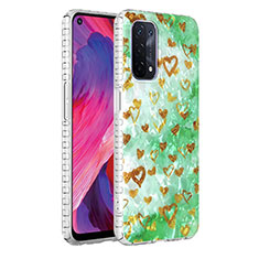 Funda Silicona Gel Goma Patron de Moda Carcasa Y04B para Oppo A74 5G Menta Verde