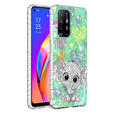 Funda Silicona Gel Goma Patron de Moda Carcasa Y04B para Oppo A94 4G Verde