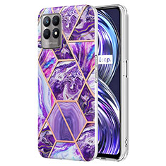 Funda Silicona Gel Goma Patron de Moda Carcasa Y04B para Realme Narzo 50 4G Morado