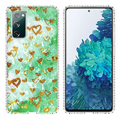 Funda Silicona Gel Goma Patron de Moda Carcasa Y04B para Samsung Galaxy S20 FE 4G Menta Verde