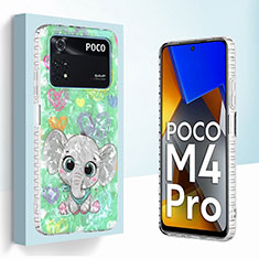 Funda Silicona Gel Goma Patron de Moda Carcasa Y04B para Xiaomi Poco M4 Pro 4G Verde