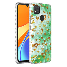 Funda Silicona Gel Goma Patron de Moda Carcasa Y04B para Xiaomi Redmi 9 Activ Verde