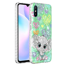 Funda Silicona Gel Goma Patron de Moda Carcasa Y04B para Xiaomi Redmi 9AT Menta Verde