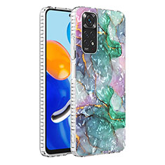 Funda Silicona Gel Goma Patron de Moda Carcasa Y04B para Xiaomi Redmi Note 11 4G (2022) Verde Noche