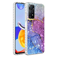 Funda Silicona Gel Goma Patron de Moda Carcasa Y04B para Xiaomi Redmi Note 12 Pro 4G Morado