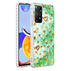 Funda Silicona Gel Goma Patron de Moda Carcasa Y04B para Xiaomi Redmi Note 12 Pro 4G Verde