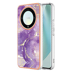 Funda Silicona Gel Goma Patron de Moda Carcasa Y05B para Huawei Honor Magic5 Lite 5G Morado