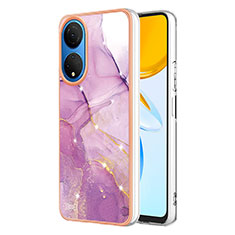 Funda Silicona Gel Goma Patron de Moda Carcasa Y05B para Huawei Honor X7 Purpura Claro