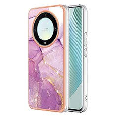 Funda Silicona Gel Goma Patron de Moda Carcasa Y05B para Huawei Honor X9a 5G Purpura Claro