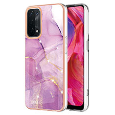 Funda Silicona Gel Goma Patron de Moda Carcasa Y05B para Oppo A54 5G Purpura Claro