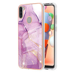 Funda Silicona Gel Goma Patron de Moda Carcasa Y05B para Samsung Galaxy A11 Purpura Claro