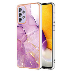 Funda Silicona Gel Goma Patron de Moda Carcasa Y05B para Samsung Galaxy A23 4G Purpura Claro