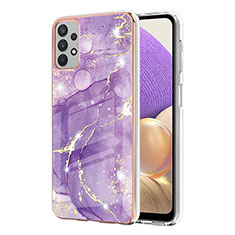 Funda Silicona Gel Goma Patron de Moda Carcasa Y05B para Samsung Galaxy A32 4G Morado