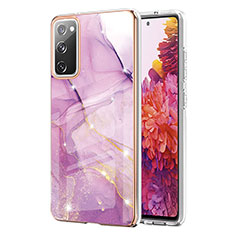 Funda Silicona Gel Goma Patron de Moda Carcasa Y05B para Samsung Galaxy S20 FE 5G Purpura Claro