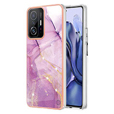 Funda Silicona Gel Goma Patron de Moda Carcasa Y05B para Xiaomi Mi 11T 5G Purpura Claro