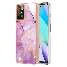 Funda Silicona Gel Goma Patron de Moda Carcasa Y05B para Xiaomi Redmi 10 (2022) Purpura Claro